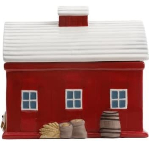 New Pioneer Woman Red Barn Cookie Jar - Picture 3 of 6